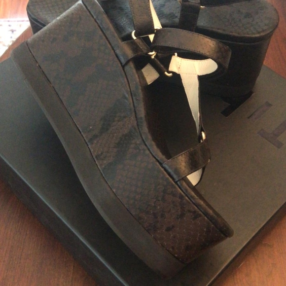 Tibi Masa Croc Platforms tobacco brown - Picture 8 of 10